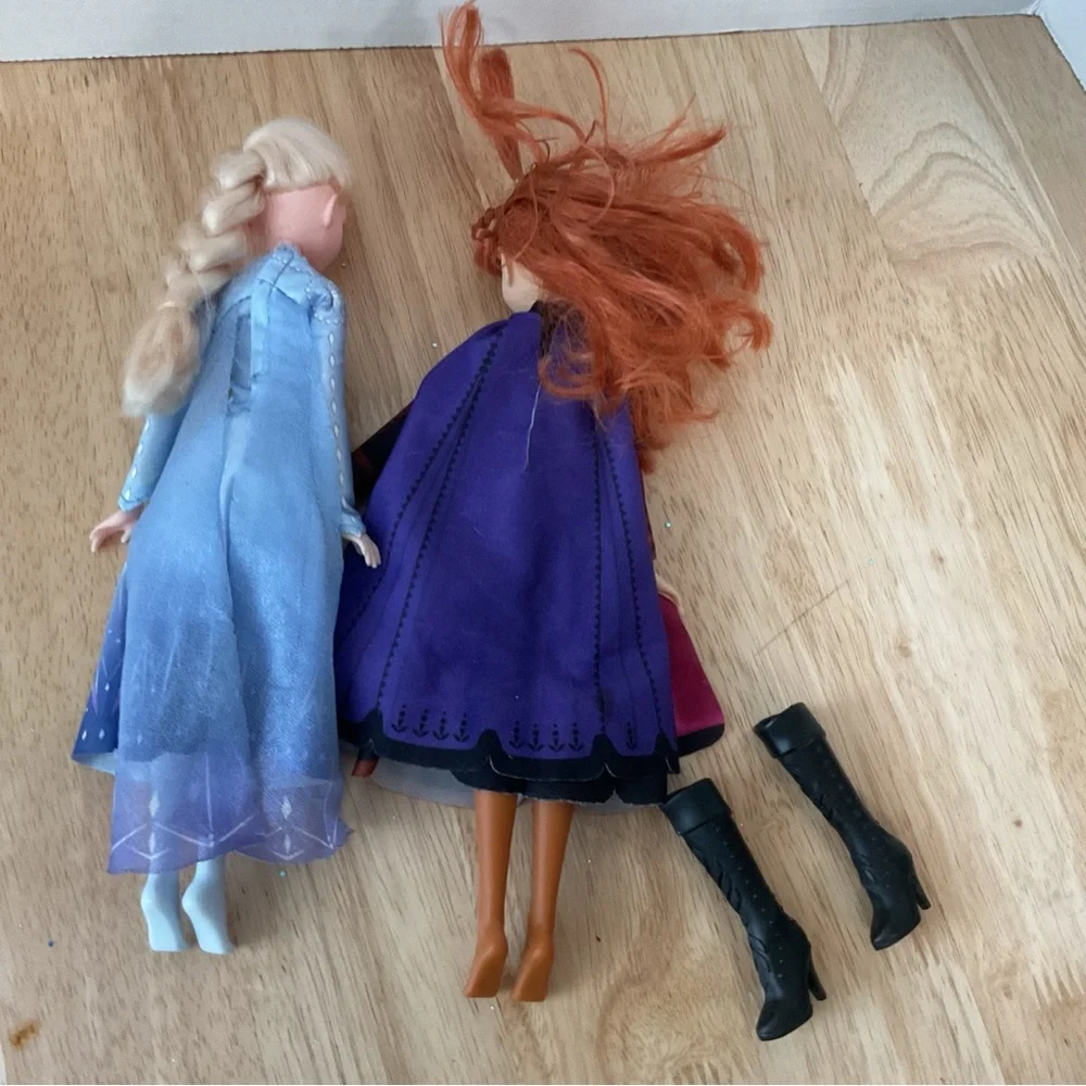 Lot x2 2019 Hasbro Disney Frozen 2 Elsa & Anna Princess Fashion Dolls w Clothes